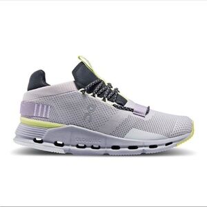 On cloud women’s Cloudnova sneaker running shoes in pearl zest color, size 8